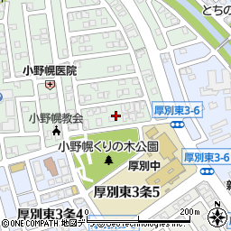 北海道札幌市厚別区厚別東４条5丁目11周辺の地図