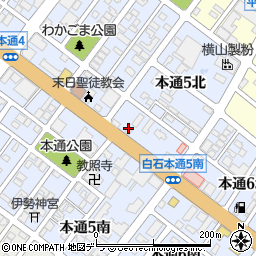 朝日新聞サービスアンカー　白石区ＡＳＡ白石・本郷周辺の地図
