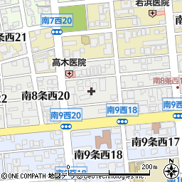 北海道札幌市中央区南８条西18丁目2周辺の地図