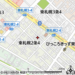 北海道札幌市白石区東札幌２条4丁目4-11周辺の地図