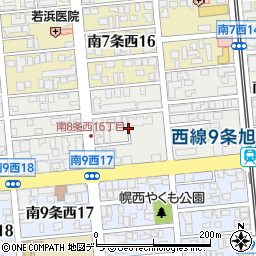 北海道札幌市中央区南８条西16丁目2周辺の地図