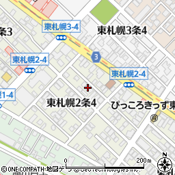北海道札幌市白石区東札幌２条4丁目4-10周辺の地図
