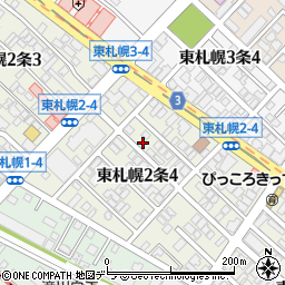 北海道札幌市白石区東札幌２条4丁目4-27周辺の地図