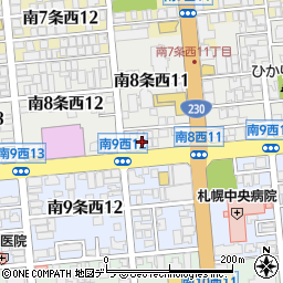 リハビリテーション颯・札幌中央周辺の地図