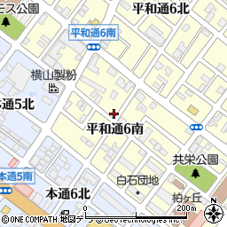 北海道札幌市白石区平和通６丁目南3-28周辺の地図