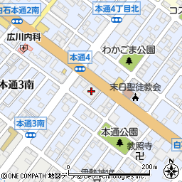 北洋銀行白石本郷支店周辺の地図