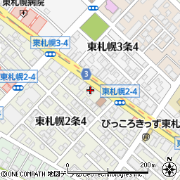 ほくたくのクリーニング　東札幌店周辺の地図