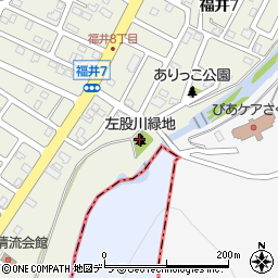 左股川緑地周辺の地図