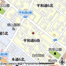 北海道札幌市白石区平和通６丁目南3-24周辺の地図