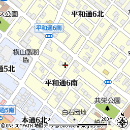 北海道札幌市白石区平和通６丁目南3-23周辺の地図