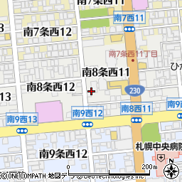 北海道札幌市中央区南８条西周辺の地図