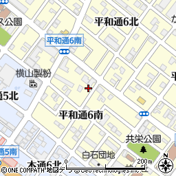 北海道札幌市白石区平和通６丁目南3-22周辺の地図