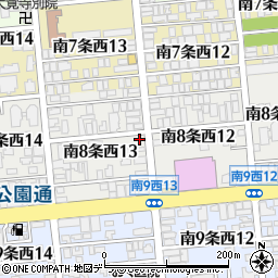 リパーク札幌南８西１３駐車場周辺の地図