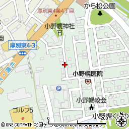 北海道札幌市厚別区厚別東４条周辺の地図