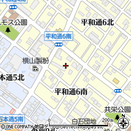 北海道札幌市白石区平和通６丁目南3周辺の地図