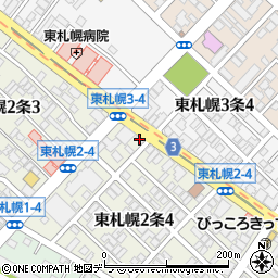 東札幌鍼灸整骨院周辺の地図
