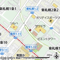 北海道札幌市白石区東札幌１条周辺の地図