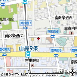 パークネット札幌南８西６駐車場周辺の地図