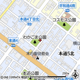 北海道札幌市白石区本通４丁目北周辺の地図