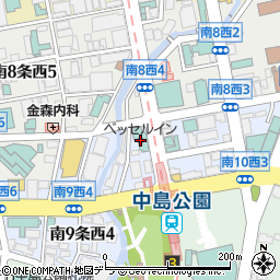 ベッセルイン札幌中島公園周辺の地図