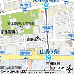 北海道札幌市中央区南８条西7丁目周辺の地図