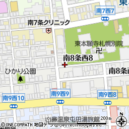 リパーク札幌南８西８駐車場周辺の地図