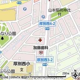 セブンイレブン札幌厚別西４条店周辺の地図