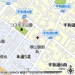 北海道札幌市白石区平和通５丁目南周辺の地図