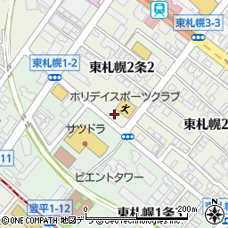 タイムズホリデイスポーツクラブ東札幌駐車場周辺の地図