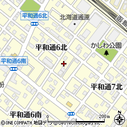 北海道札幌市白石区平和通６丁目北9周辺の地図