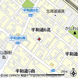 北海道札幌市白石区平和通６丁目北2-33周辺の地図