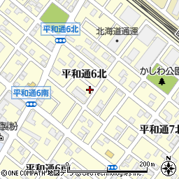 北海道札幌市白石区平和通６丁目北2-32周辺の地図