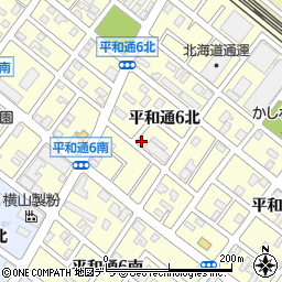 北海道札幌市白石区平和通６丁目北2-34周辺の地図