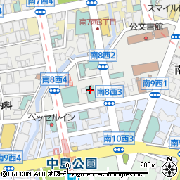ホテルＪＡＬシティ札幌中島公園　カフェコントレイル周辺の地図