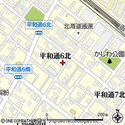 北海道札幌市白石区平和通６丁目北2-25周辺の地図
