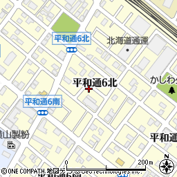 北海道札幌市白石区平和通６丁目北2-36周辺の地図