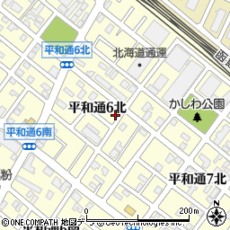 北海道札幌市白石区平和通６丁目北2-24周辺の地図