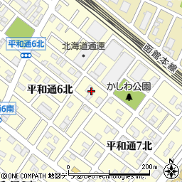 北海道札幌市白石区平和通６丁目北7周辺の地図