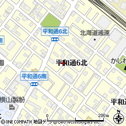 北海道札幌市白石区平和通６丁目北2-37周辺の地図