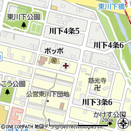 東川下記念会館周辺の地図