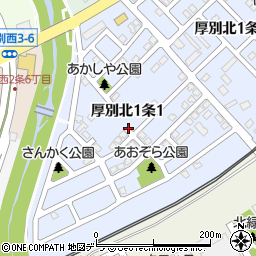 〒004-0071 北海道札幌市厚別区厚別北一条の地図