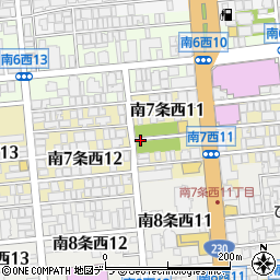 北海道札幌市中央区南７条西周辺の地図