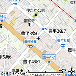北海道札幌市豊平区豊平３条周辺の地図