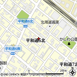 北海道札幌市白石区平和通６丁目北2-18周辺の地図