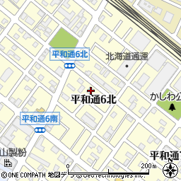 北海道札幌市白石区平和通６丁目北2-16周辺の地図