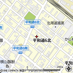 北海道札幌市白石区平和通６丁目北2-15周辺の地図