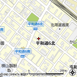 北海道札幌市白石区平和通６丁目北2-12周辺の地図