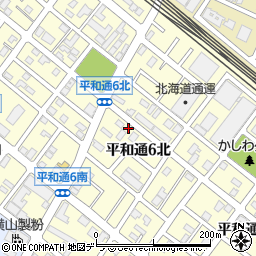 北海道札幌市白石区平和通６丁目北2-14周辺の地図