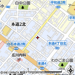 社団法人札幌地区トラック協会札幌白石支部周辺の地図