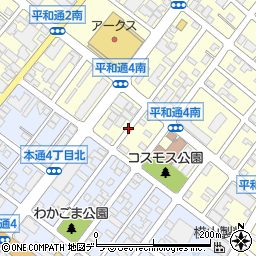北海道札幌市白石区平和通４丁目南周辺の地図